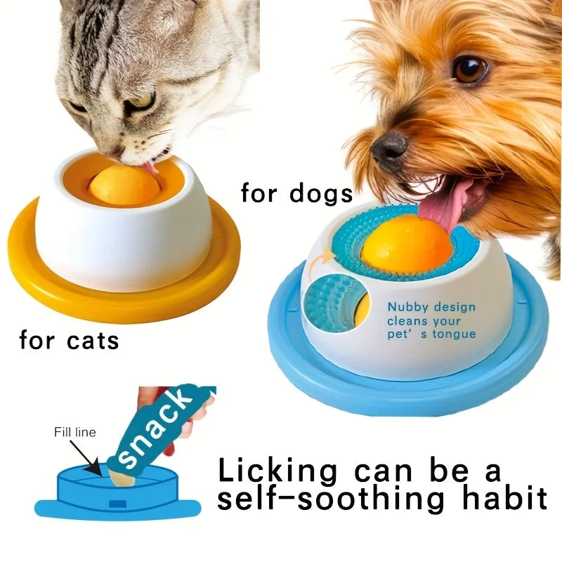 Lick Mat for Dogs & Cats - Interactive Slow Feeder Bowl