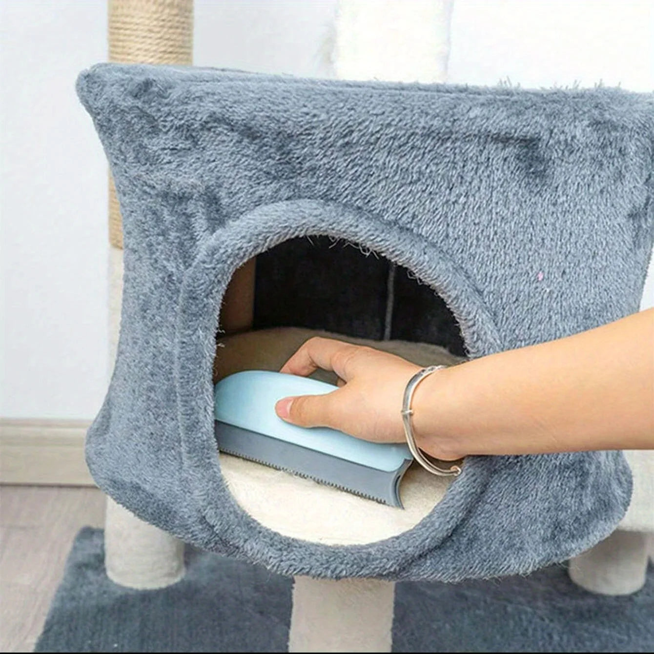 Cepillo Quita Pelos de Mascotas - Funciona en Muebles, Sofás y Ropa