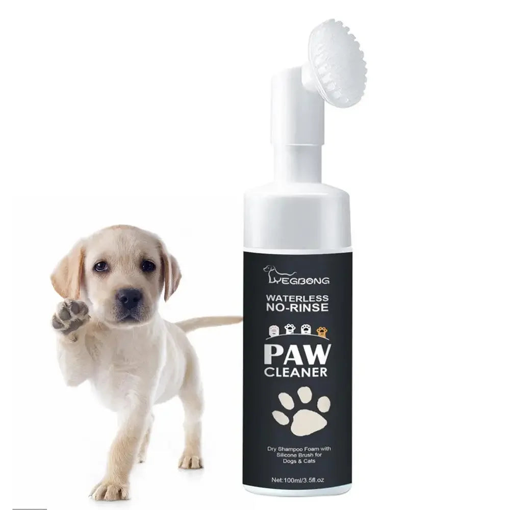 Espuma limpiadora sin agua para patas de perros - Mousse de limpieza sin enjuague