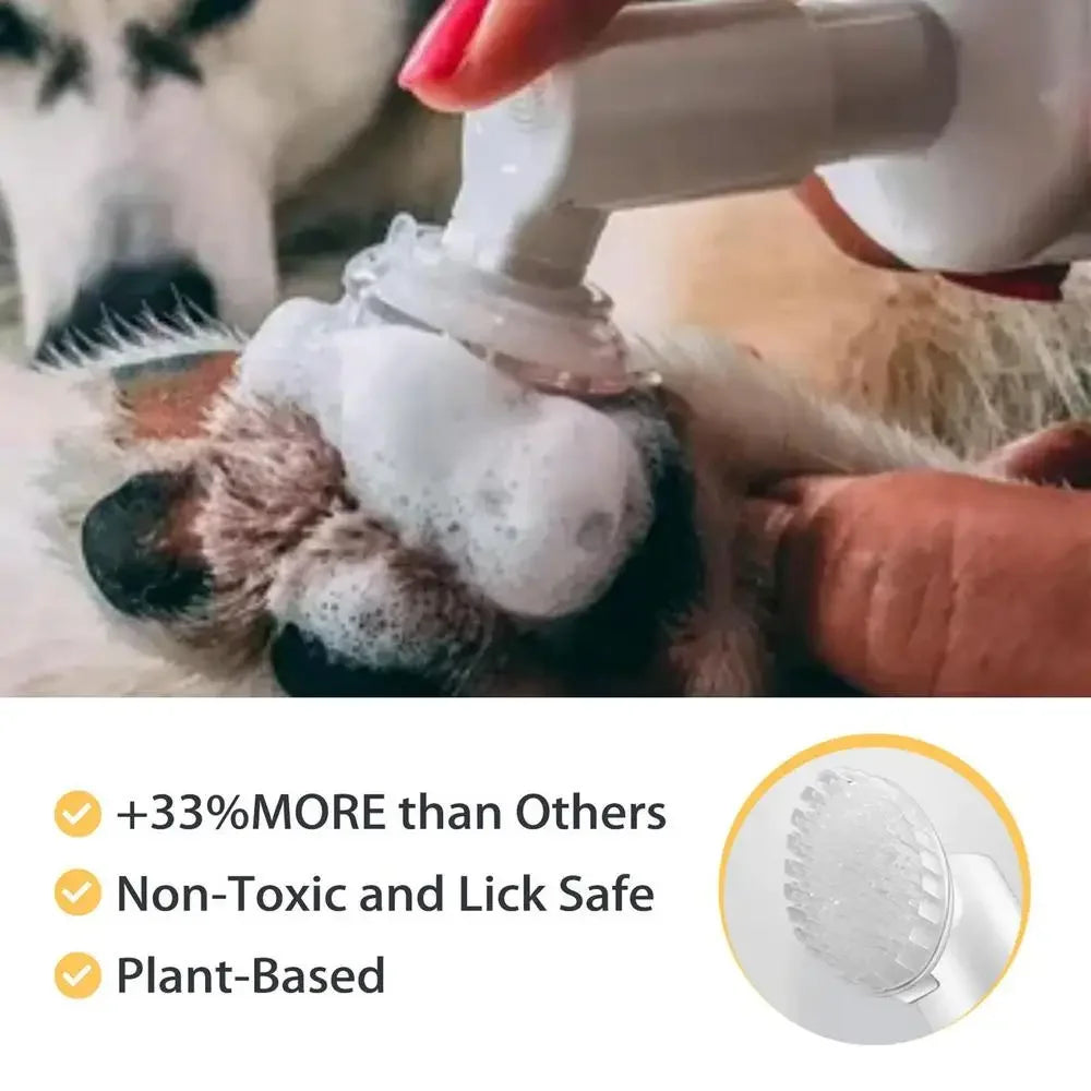 Espuma limpiadora sin agua para patas de perros - Mousse de limpieza sin enjuague
